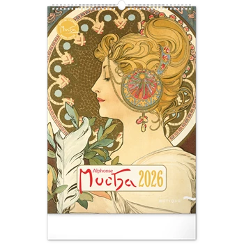 Falinaptár képes  330×460mm Alphonse Mucha  Realsystem 2026.