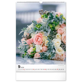 Falinaptár képes  330×460mm Bouquets  Realsystem 2026.