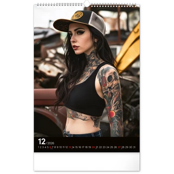 Falinaptár képes  330×460mm Inked Girls Realsystem 2026.