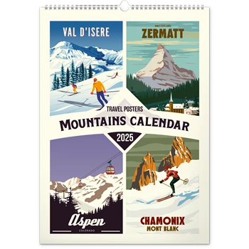 Falinaptár képes  330×460mm Travel Posters-Mountains Realsystem 2025.