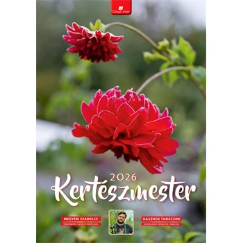 Falinaptár képes 340 × 485 mm, fehér lapokkal Kertészmester Dayliner 2026.