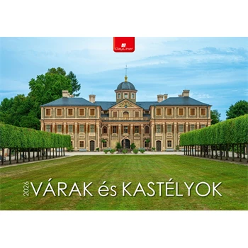 Falinaptár képes 340 × 485 mm, fehér lapokkal Várak és Kastélyok Dayliner 2026.
