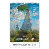 Falinaptár képes 420 × 560 mm, fehér lapokkal Impressionists Dayliner 2025.