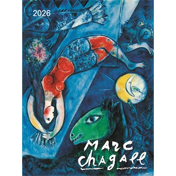 Falinaptár képes 420 × 560 mm, fehér lapokkal Marc Chagall Dayliner 2026.