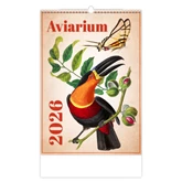 Falinaptár képes 450 × 315 mm, fehér lapokkal Aviarium Dayliner 2026.