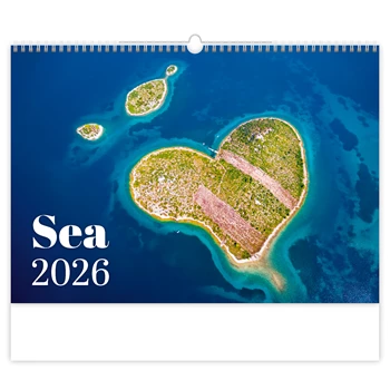 Falinaptár képes 450 × 315 mm, fehér lapokkal Sea Dayliner 2026.