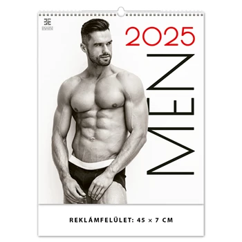 Falinaptár képes 450 × 520 mm, fehér lapokkal Men Dayliner 2025.