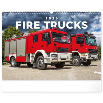 Falinaptár képes  480×330mm Fire Trucks Realsystem 2026.
