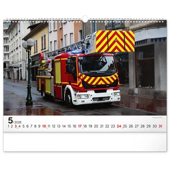Falinaptár képes  480×330mm Fire Trucks Realsystem 2026.