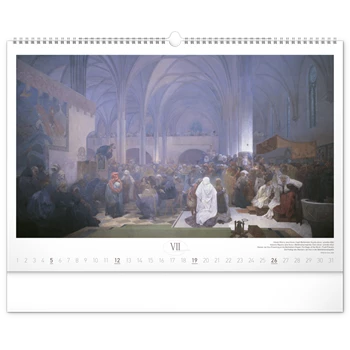 Falinaptár képes  480×330mm The Slav Epic-Alphonse Mucha Realsystem 2026.