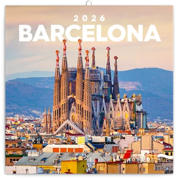 Falinaptár képes lemeznaptár 300x300mm, Barcelona Realsystem 2026.