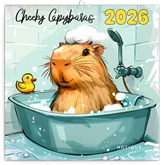 Falinaptár képes lemeznaptár 300x300mm, Cheeky Capybaras Realsystem 2026.