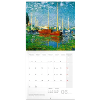 Falinaptár képes lemeznaptár 300x300mm, Claude Monet Realsystem 2026.