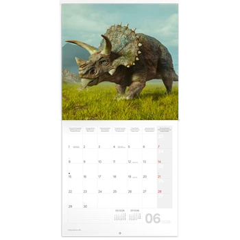 Falinaptár képes lemeznaptár 300x300mm, Dinosaurs Realsystem 2026.