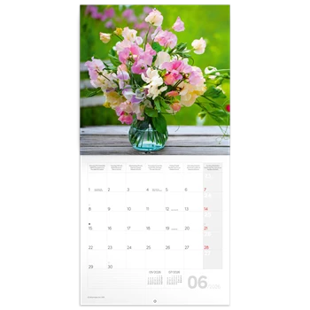 Falinaptár képes lemeznaptár 300x300mm, Flowers Realsystem 2026.