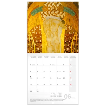 Falinaptár képes lemeznaptár 300x300mm, Gustav Klimt Realsystem 2026.