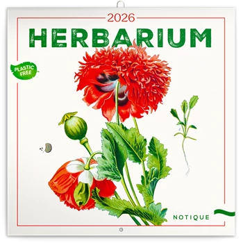Falinaptár képes lemeznaptár 300x300mm, Herbarium Realsystem 2026.