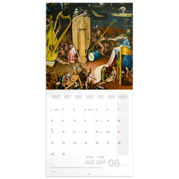 Falinaptár képes lemeznaptár 300x300mm, Hieronymus Bosch Realsystem 2026.