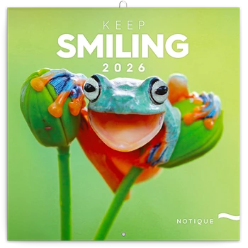 Falinaptár képes lemeznaptár 300x300mm, Keep Smiling Realsystem 2026.