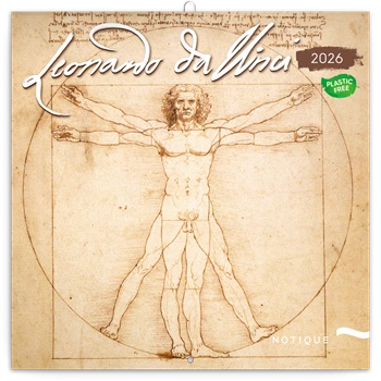Falinaptár képes lemeznaptár 300x300mm, Leonardo Da Vinci Realsystem 2026.
