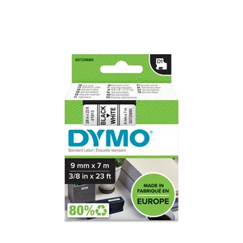 Feliratozógép szalag Dymo D1 S0720680/40913 9mmx7m, ORIGINAL, fekete/fehér 