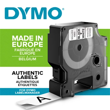 Feliratozógép szalag Dymo D1 S0720830/45803 19mmx7m ORIGINAL fekete/fehér