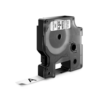 Feliratozógép szalag Dymo D1 flexibilis ID S0718040/16957 12mmx3,5m, fekete/fehér