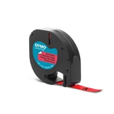 Feliratozógép szalag Dymo Letratag S0721630/59424 12mmx4m ORIGINAL piros