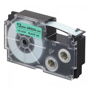 Feliratozógép szalag XR-12GN1 9mmx8m Casio zöld/fekete