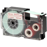 Feliratozógép szalag XR-12WER1 12mmx8m Casio piros/fehér