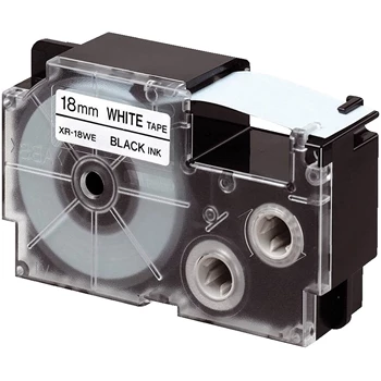 Feliratozógép szalag XR-18WE1 18mmx8m Casio fehér/fekete