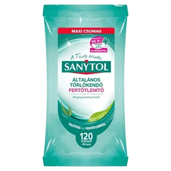 Felületfertőtlenítő kendő 120 lap/csomag Sanytol