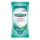 Felületfertőtlenítő kendő 72 lap/csomag Sanytol