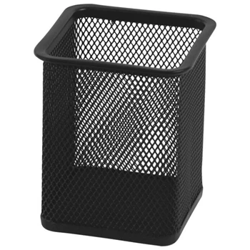 Fémhálós írószertartó pohár szögletes Fornax fekete