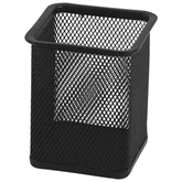 Fémhálós írószertartó pohár szögletes Fornax fekete