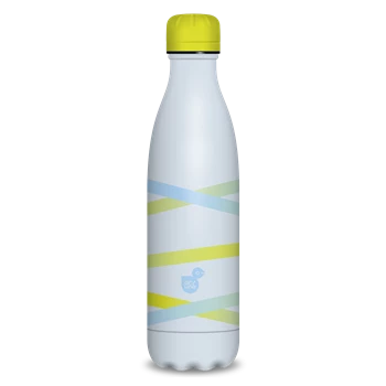 Fémkulacs duplafalú 500ml Ars Una Ribbon-yellow (5167) 22