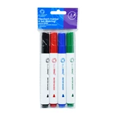 Flipchart marker készlet, rostirón vizes kerek végű 3mm, Bluering®, 4 klf. szín