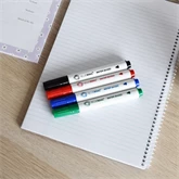 Flipchart marker készlet, rostirón vizes kerek végű 3mm, Bluering®, 4 klf. szín