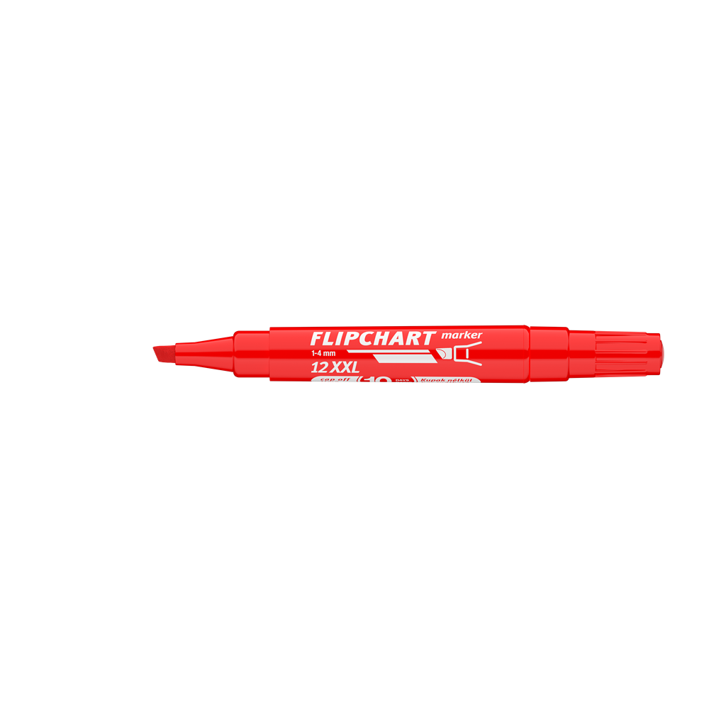Flipchart marker vízbázisú 1-4mm, vágott Artip 12XXL piros