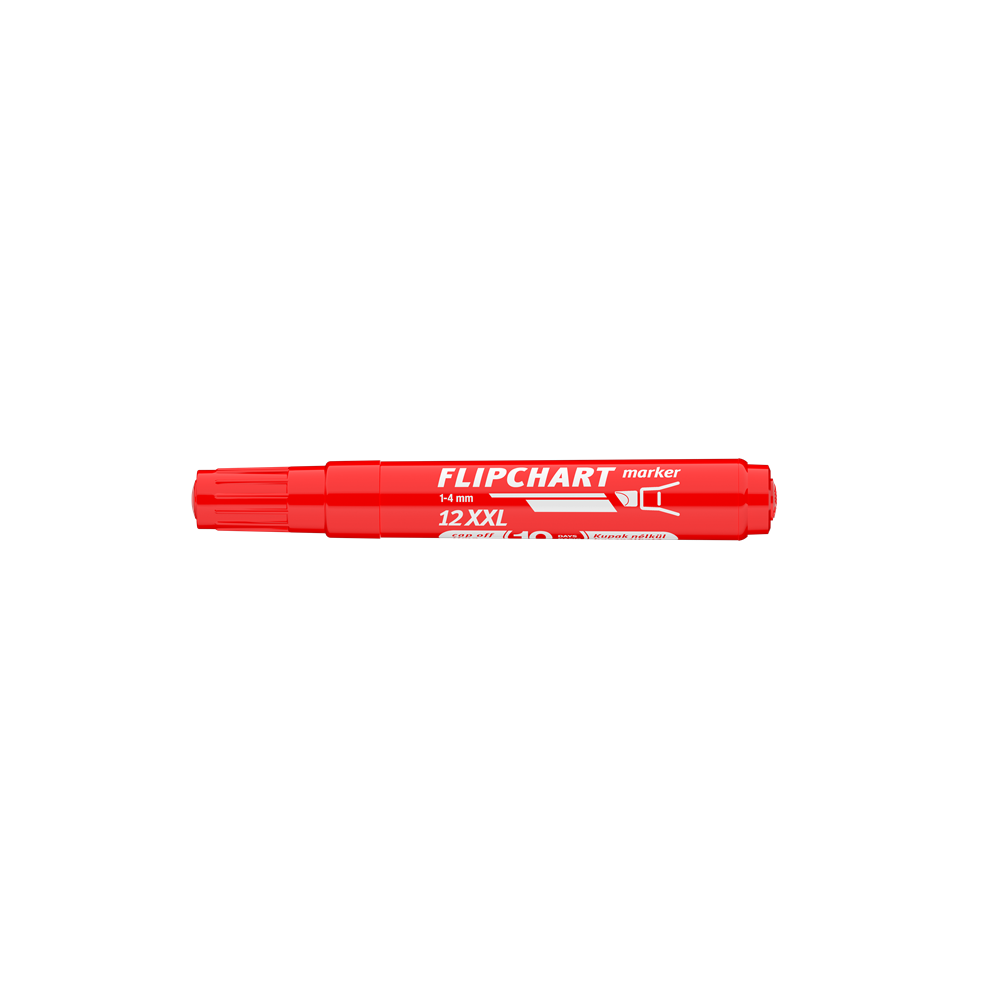 Flipchart marker vízbázisú 1-4mm, vágott Artip 12XXL piros