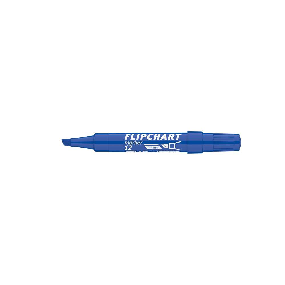 Flipchart marker vízbázisú 1-4mm, vágott Artip 12 kék