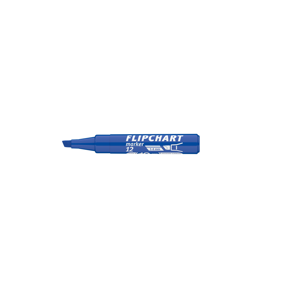 Flipchart marker vízbázisú 1-4mm, vágott Artip 12 kék