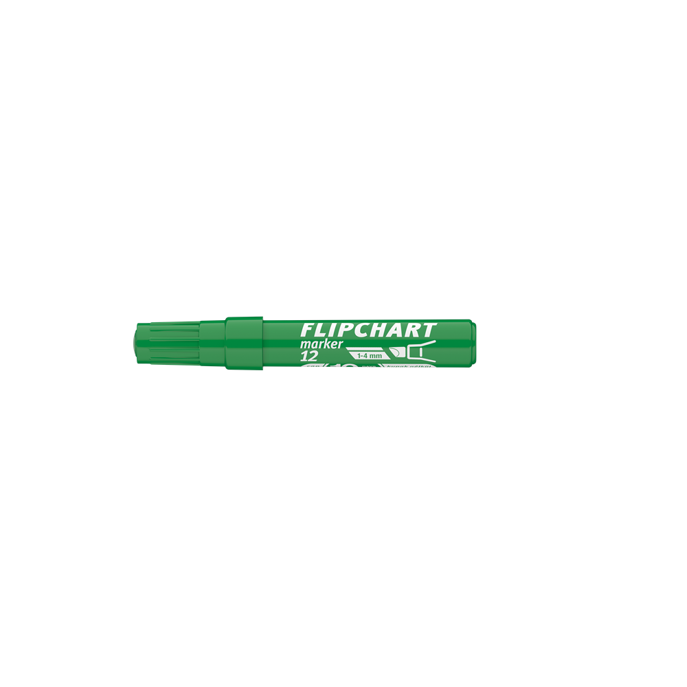 Flipchart marker vízbázisú 1-4mm, vágott Artip 12 zöld