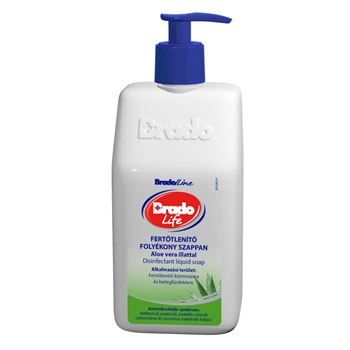 Folyékony szappan fertőtlenítő hatással pumpás 350 ml BradoLife aloe vera