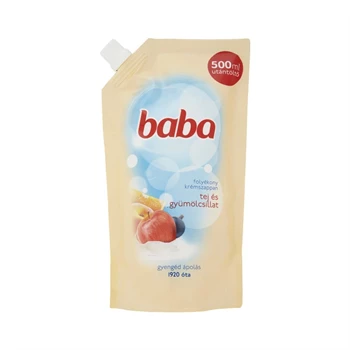 Folyékony szappan utántöltő 500 ml Baba Tej és Gyümölcs