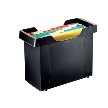Függőmappa tároló, műanyag 5 db függőmappával Leitz Plus fekete