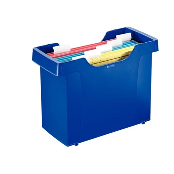 Függőmappa tároló, műanyag 5 db függőmappával Leitz Plus kék