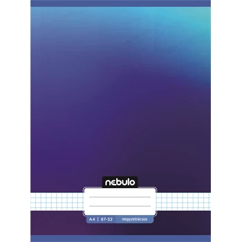 Füzet, A4, kockás, 87-32, Monochrome és Gradient minták II., 12 db/csomag Nebulo