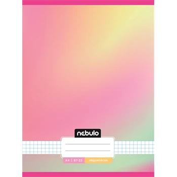 Füzet, A4, kockás, 87-32, Monochrome és Gradient minták I., 12 db/csomag Nebulo