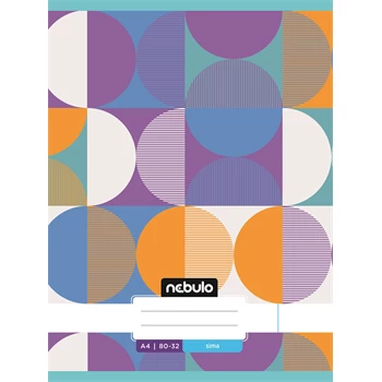 Füzet, A4, sima, 80-32, L-Design minták, 12 db/csomag Nebulo